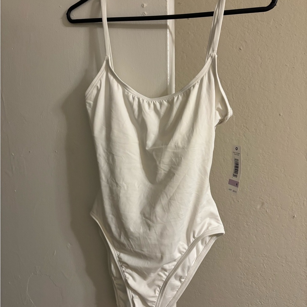 Anne Cole White Women One-Piece Swimsuit with Slim Straps #7